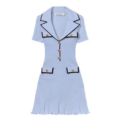 self-portrait香风针织连衣裙