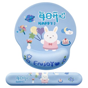 可爱熊虎鼠标垫护腕可爱橡胶手托办公加厚手腕垫游戏键盘滑鼠软垫