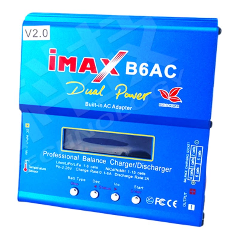 IMAX B6/B6AC V2锂电智能平衡充电器1-6S 80W 6A航模飞机车船模型
