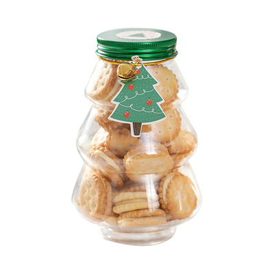 圣诞饼干糖果罐塑料可爱曲奇