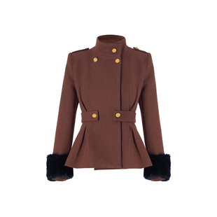 MD依诺【爱神贝拉】2025冬季款设计时尚气质保暖名媛加棉呢子外套