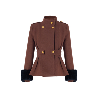 MD依诺【爱神贝拉】2025冬季款设计时尚气质保暖名媛加棉呢子外套