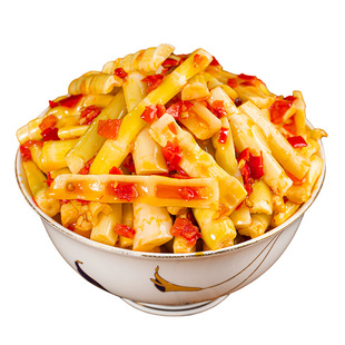 香辣咸菜笋丝下饭菜笋尖辣笋零食湖南特产开胃菜瓶装榨菜酸菜泡菜
