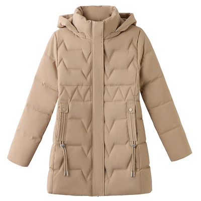 啄木鸟女士羽绒棉服冬季2025年新款妈妈洋气减龄中长款修身棉衣女