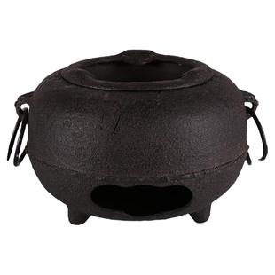 免打孔桌面自在钩鬼面风炉碳炉隔热垫茶道火钵架子炭火炉铁壶套装
