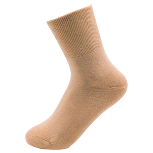 毛圈袜女士秋冬加厚松口袜月子袜子加绒毛袜子中筒保暖肤色睡眠袜