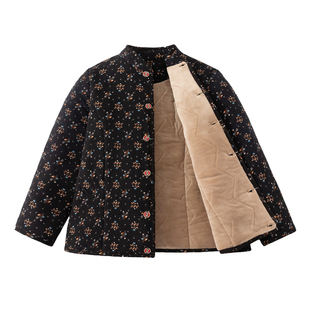 老人驼绒棉袄女奶奶居家内穿特大码保暖衣中老年加绒加厚宽松棉衣