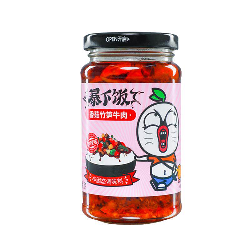 暴下饭吉香居牛肉酱拌饭酱香菇酱料拌面酱菜辣酱竹笋下饭酱辣椒酱
