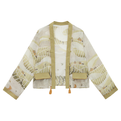 瑞尔法式复古开衫女2025春夏