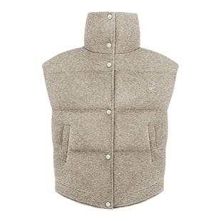 HONORE古月 空气感云朵 95白鸭绒原创刺绣设计感小众立领羽绒马甲