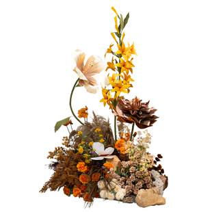 复古秋仿真花橱窗装饰场景布置悬挂吊花巨型花朵商业角落花艺造景