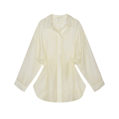 SLY 夏季新品慵懒松弛感莱赛尔轻薄宽松衬衫女030ISY30-5191