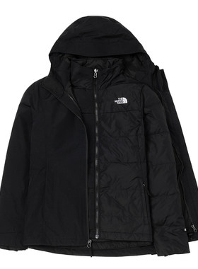 The North Face北面新款鹅绒三合一冲锋衣女含内胆两件套羽绒服