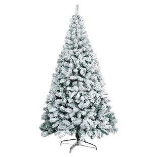 加密植绒圣诞树套餐1.2/1.5/1.8/2.4米3装饰仿真绿色落雪裸树PVC