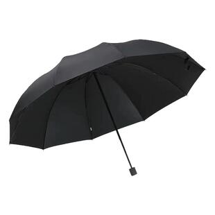 100CM抗风伞加厚伞骨晴雨两用太阳伞黑色商务伞女男士遮阳伞