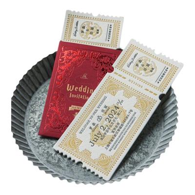 欧式轻奢2025哈利波特喜帖结婚请帖欧式婚礼请柬凸印邀请函定制