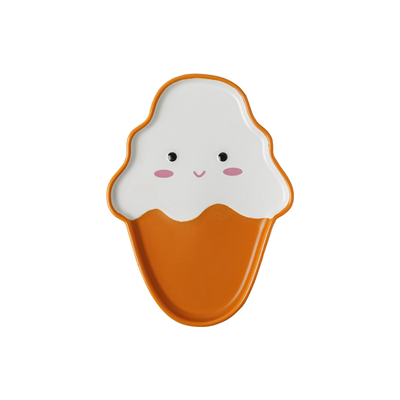 卡通甜筒云朵点心盘甜品盘陶瓷