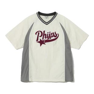 wonhee黄冠亨同款 PHYPS韩国男女款V领字母刺绣上衣短袖T恤