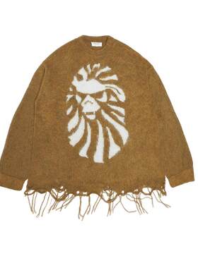 破洞流苏针织毛衣BAPE
