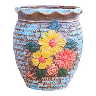 老庄多肉花盆透气多肉植物粗陶兰花月季陶瓷特大陶罐特价法师花盆