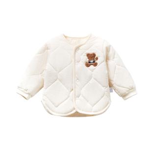 早春婴儿夹棉外套宝宝棉衣内胆秋冬保暖上衣男童棉服女宝棉袄薄款