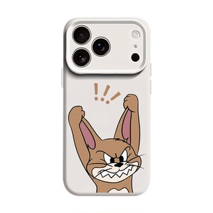 搞怪杰瑞适用苹果17手机壳iPhone16promax磁吸15新款14情侣款13mini猫和老鼠12趣味11个性x液态硅胶男女套air