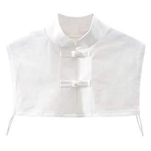 新中式旗袍假领装饰百搭衣领盘扣汉服假领子空调房立领护后颈