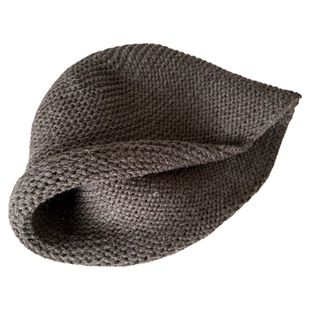 韩代chic大头围bi入复古粗棒针羊毛卷边盆帽女秋冬ins显脸小桶帽