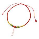 婴儿宝宝周岁抓周黄金长命锁平安锁金锁编织红色项圈项链绳挂坠绳