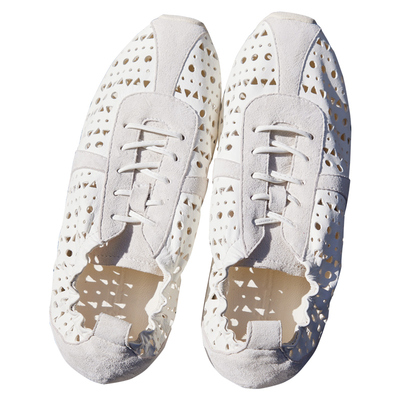 Le'Murmure复古镂空系带德训鞋