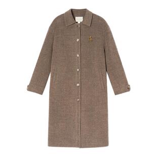 PSALTER诗篇可脱卸披肩围脖双面呢长款大衣毛呢外套2025冬款