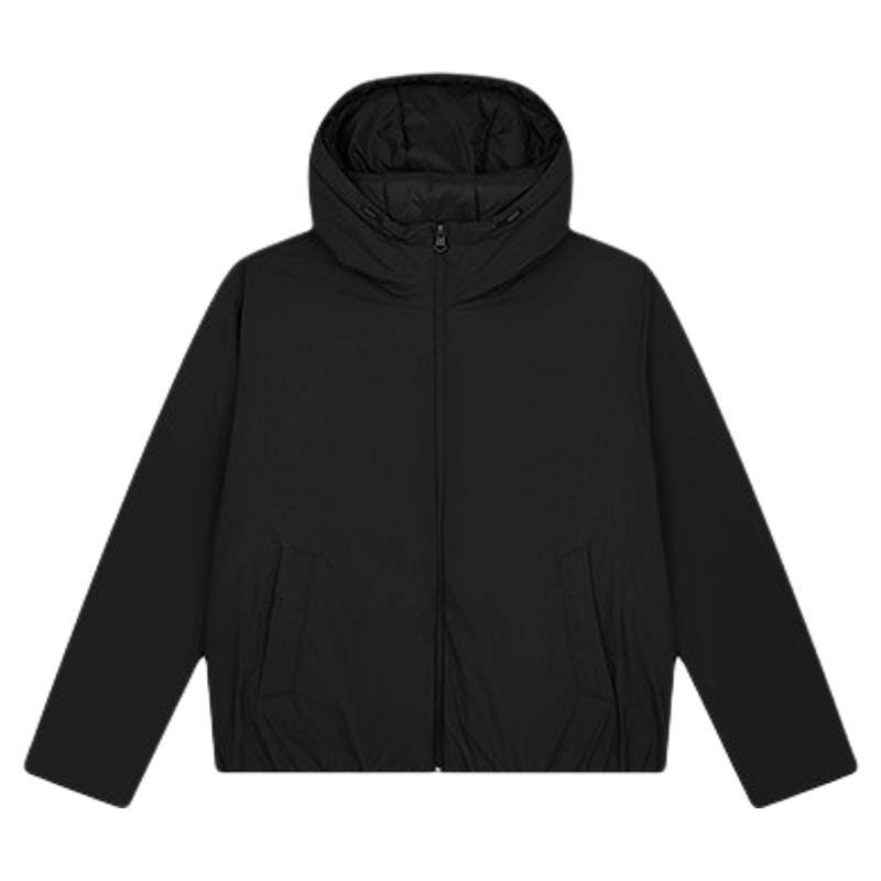 乔丹花苞短款羽绒服女士保暖连帽