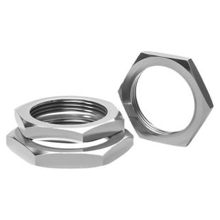 304不锈钢六角薄螺母根母水箱接头锁片龙头锁紧并帽英制管纹螺帽