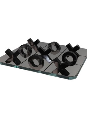 北欧水晶镜面XO九宫格棋盘摆件
