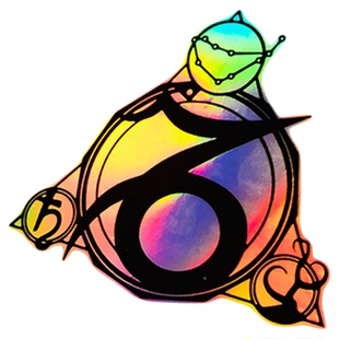 TLP镭射车贴 摩羯座Capricornus黄道十二宫第十宫星座贴纸