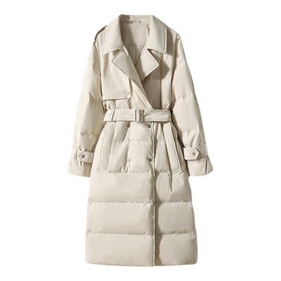 高奢温暖！冬季翻领中长款羽绒服