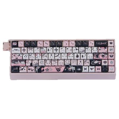 黑魅猫猫头键帽PBT热升华高颜值可爱键帽适配wootingATK68ace68