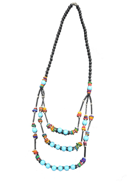 民族风新款长裙饰品女串珠毛衣链