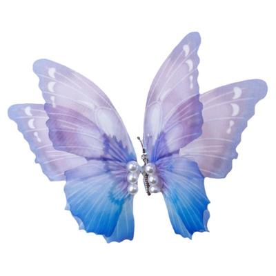 2023年新款会动的渐变蝴蝶儿童发夹发卡碎发薄纱侧边夹小女孩发饰