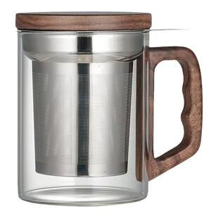 玻璃泡茶杯茶水分离绿茶杯不锈钢滤网男士个人专用办公室喝茶杯子