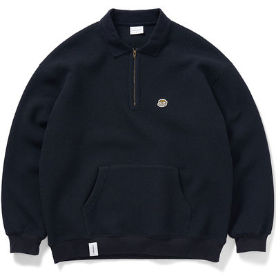 714street华夫格卫衣半拉链