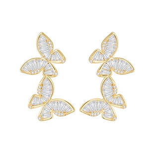 【陈妍希同款】EAUFLORA双生蝴蝶耳环轻奢高级感纯银针耳钉耳饰