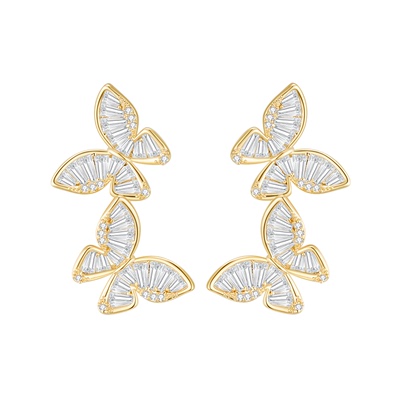 狙击蝴蝶陈妍希同款双生蝴蝶耳环