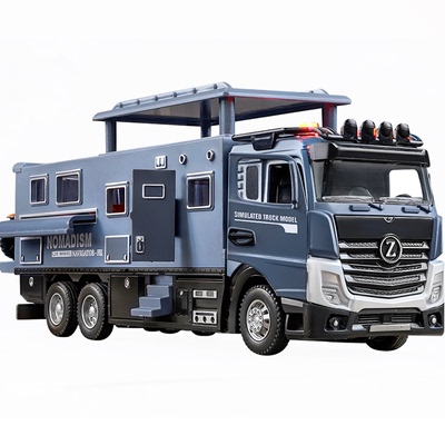 【多处可动】合金房车玩具车模型