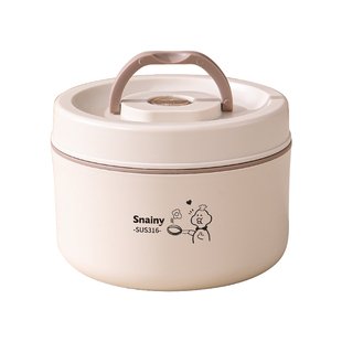 316不锈钢碗微波炉加热小学生迷你保温小饭盒汤碗带盖密封便当盒