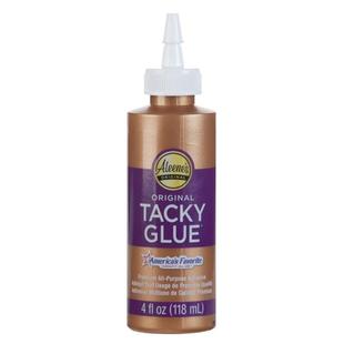 美国进口环保金瓶胶水Aleene's Tacky glue胶棒手工DIY珠宝布艺皮革木材假发 紫皮多功能胶 无毒安全多种胶