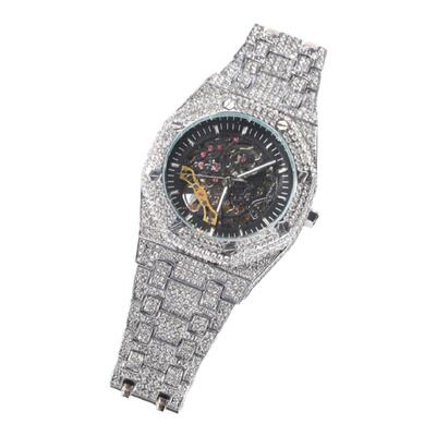 腕表嘻哈满钻镂空透底hiphop