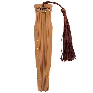 中国风竹木古琴书签精美流苏包装地摊旅游景区商店货源工艺纪念品