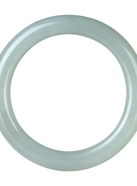 和田玉手镯女款玉镯子青白