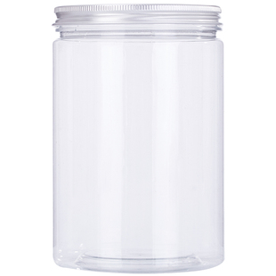 铝盖85溶豆透明塑料瓶食品罐包装饼干曲奇广口大容量收纳密封罐子